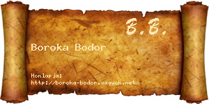 Boroka Bodor névjegykártya